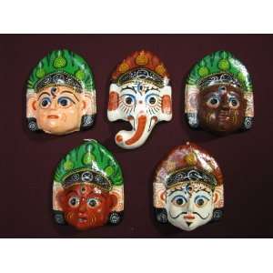  Hindu God (Deity) Mask (set of 5) 