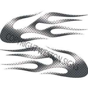  Flame Decals   4 h x 11 w   REFLECTIVE 
