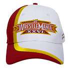 WRESTLEMANIA 26 OFFICIAL WWE RED WHITE ADJUSTABLE EMBRIODERED BASEBALL 
