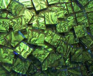 100 VAN GOGH Mosaic Glass Tiles SPRING GREEN Craft  