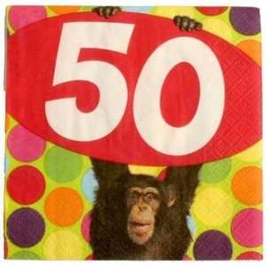  Monkey Around 50   Beverage Napkins (16 count) Toys 