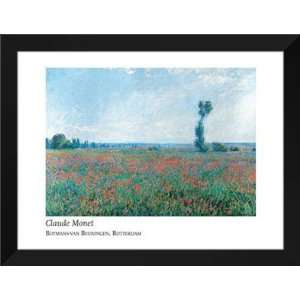  Monet FRAMED Art 28x36 Field of Poppies (Coquelicot 