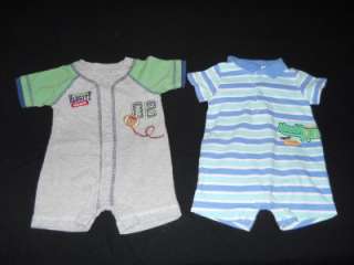 USED BABY BOY 0 3 3 MONTHS CLOTHES LOT CARTERS GARANIMALS OLD NAVY 