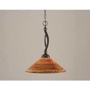 Toltec Lighting 271 414 Bow Downlight Pendant with Firre Saturn Glass 
