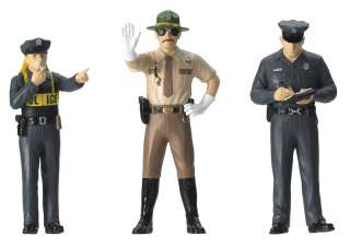 43 Safety Check Police Sheriff Figures   Set Of Three  