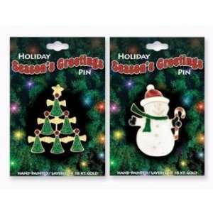 Holiday Seasons Greetings Pin   Lead Safe Case Pack 72