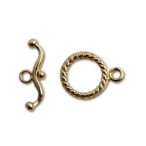  Vermeil 12mm Bowed Toggle Clasp Arts, Crafts & Sewing