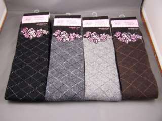 Dark grey diamond argyle knit stretchy leg warmers  