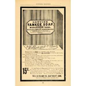  1891 Ad J. B. Williams Genuine Yankee Soap Manchester 