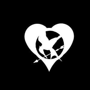 Hunger Games Mockingjay Heart Symbol Car Window Decal Sticker White 4