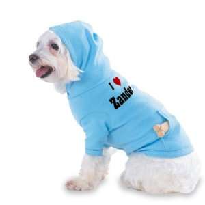  I Love/Heart Zander Hooded (Hoody) T Shirt with pocket for 