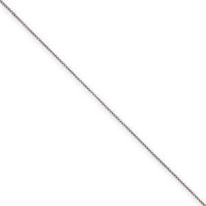  14k White Gold 6 inch 1.00 mm Spiga Chain Bracelet in 14k 