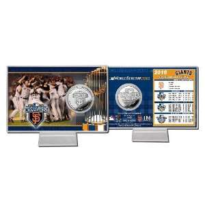  San Francisco Giants 2010 WS Champs Silver Plate Coin Card 