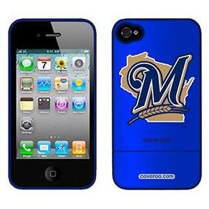  Milwaukee Brewers M in Blue on Verizon iPhone 4 Case by 