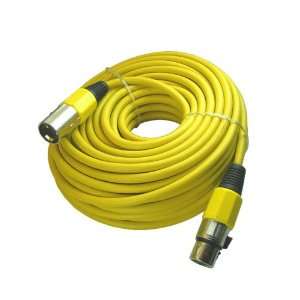  50ft Male to Female Microphone Cable Yellow Electronics