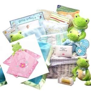 Froggy Hoppin New Baby GIRL Gift Basket   Valentines, Easter or Shower 