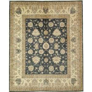  83 x 101 Blue Hand Knotted Wool Ziegler Rug Furniture & Decor