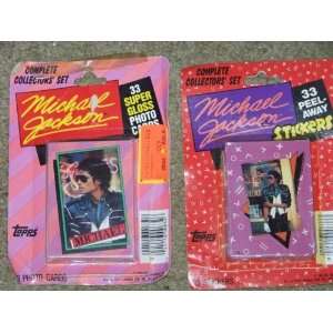 Vintage 1984 Topps Michael Jackson 2 (Two) Complete 33 Card Sticker 