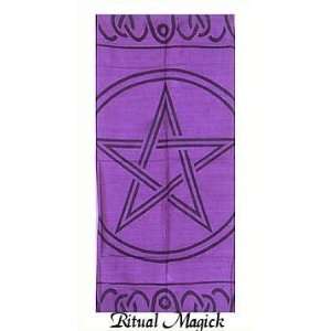  Large Pentacle Altar Cloth   Color Purple Everything 