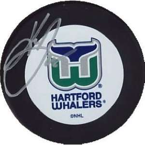   Primeau Autographed Hockey Puck   Hartford Whalers)