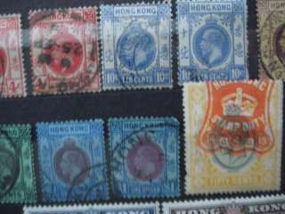 HONG KONG QV QEII used selection. Incl.SG39/KEVII/KGV fiscals.  