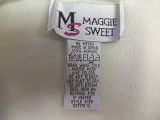 MAGGIE SWEET Front Tie Tunic Beige Creme SWEATER 1x P  