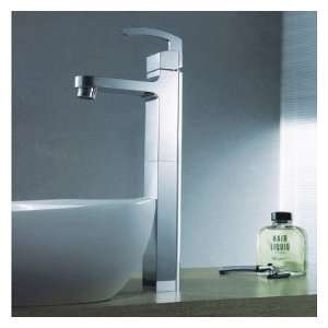   Chrome Finish Brass Bathroom Sink Faucet (Tall)
