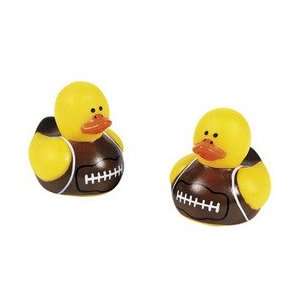  12 Mini Football Rubber Ducks Toys & Games
