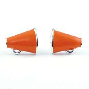  EP F1267 tlf   Mini Orange Megaphone   Post Earrings Arts 