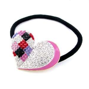  Perfect Gift   High Quality Charming Pink Heart Hair Tie 