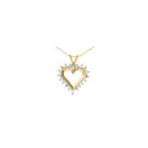   Diamond Perfect Heart Pendant in 10K Gold 1/2 CT. T.W. hearts Jewelry