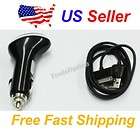 Black Car Charger + Data Syn Cable iPhone 3GS 4G iPod