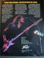 1983 Leon Medica photo Peavey Bass guitar vintage ad  