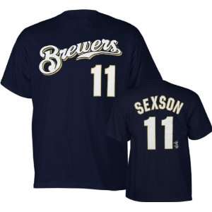 Milwaukee Brewers Youth #11 Richie Sexson T Shirt Sports 
