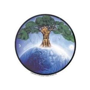 Mikio   Living Planet with Tree Growing out of Earth   Jumbo Sticker 