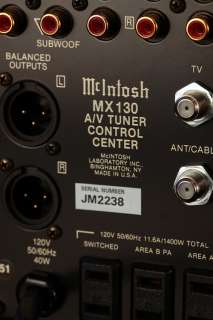 McIntosh MX130 A/V Preamp/Processor/Tuner MX 130 C39 THX M 5.1 