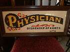 Vintage Hand Made Needlepoint Sign Physicians Dispenser of Cures 1976 