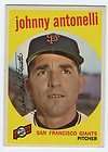 JOHNNY ANTONELLI AUTOGRAPHED 1959 TOPPS GIANTS signed  