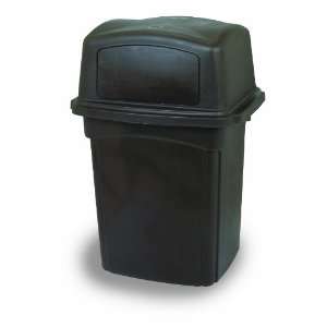 Continental 6452BN 45 Gallon Colossus Waste Receptacle with Two Doors 