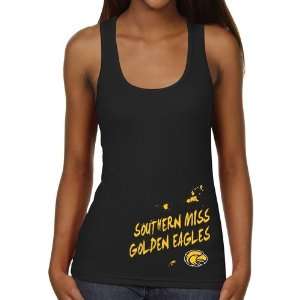 Southern Miss Golden Eagles Ladies Paint Strokes Juniors Ribbed Tank 