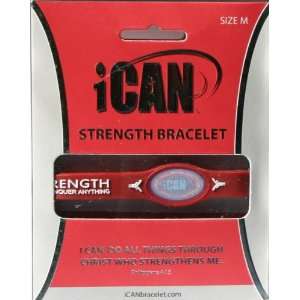  iCAN Strength Bracelet   Red   Medium