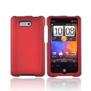  For HTC Aria Rubberized Hard Case Cover RED Cell Phones 