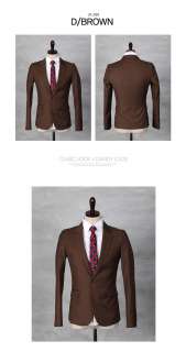 Bros Mens 1Button Slimfit Blazer jacket BROWN XS,S,M,L  