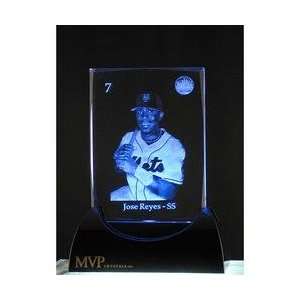  MVP Crystals New York Mets Jose Reyes Crystal Card with 