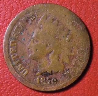 1879 Indianhead Penny Cent Philadelphia Mint  