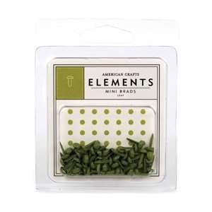  American Crafts Elements Brads Mini 5mm 48/Pkg Leaf; 3 