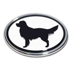  Golden Retriever Dog Chrome Auto Emblem Automotive
