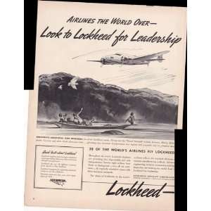  Lockheed Aircraft Corporation 1939 Airplane Original 