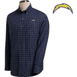   San Diego Chargers Mens Conference Plaid Shirt