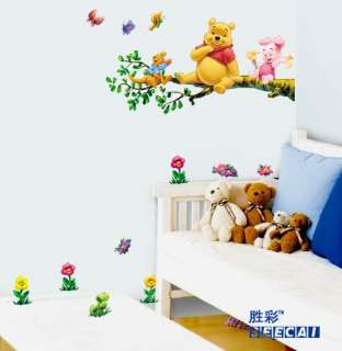 Winnie The Pooh Baby Nursery Room Wall Sticker Tree  